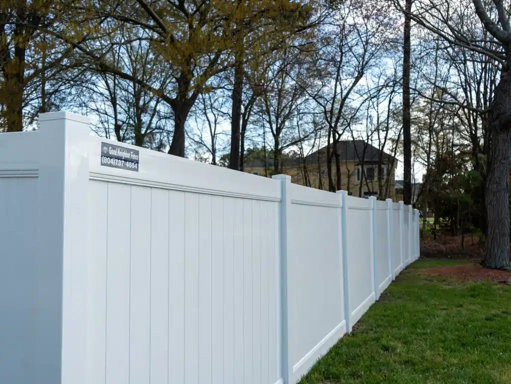 Bright Crisp Vinyl Offers Privacy For This Chesterfield Family Home