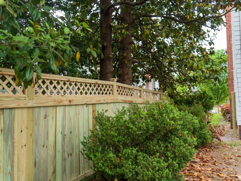 Private Board-and-Lattice Fence for a Richmond Home
