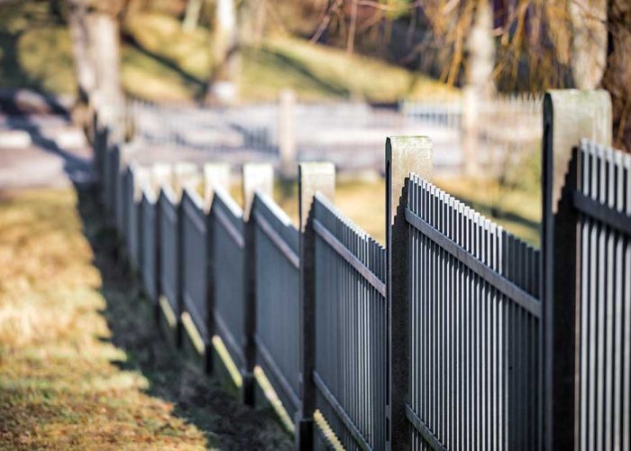 Metal fence on the hill